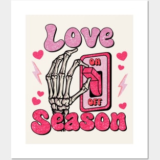 Love Season On Skeleton Valentines Day Posters and Art